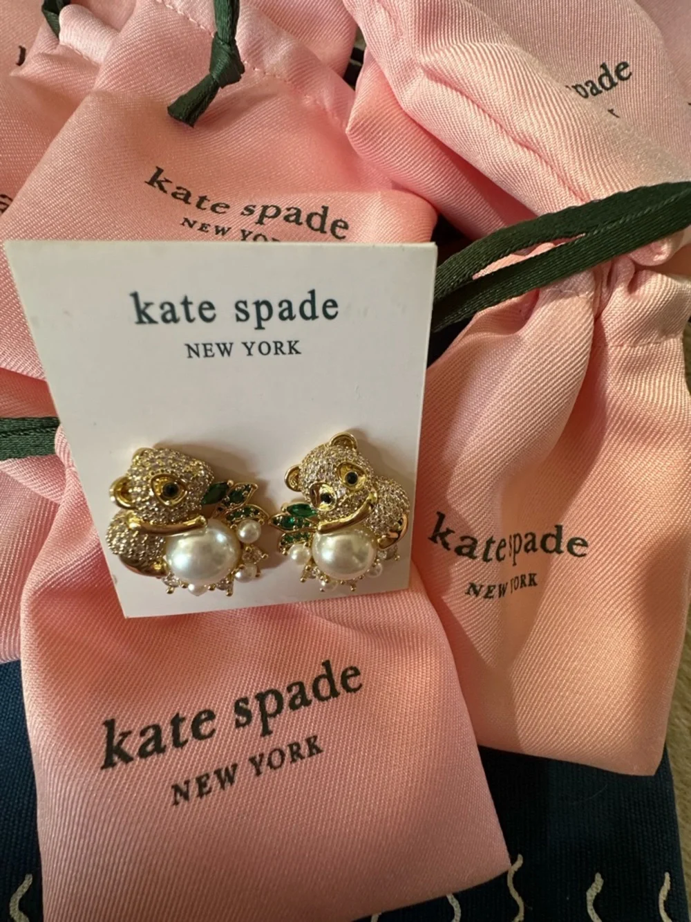 RARE Kate Spade polar bear earrings NEW